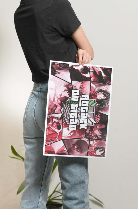 AOT - Attack on Titan GTA Style Poster