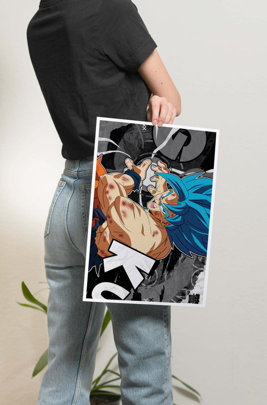 DBZ - Goku Blue Poster
