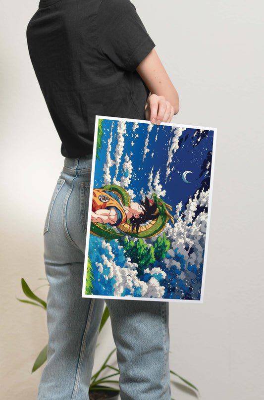 DBZ - Goku Shenron Scenery Poster