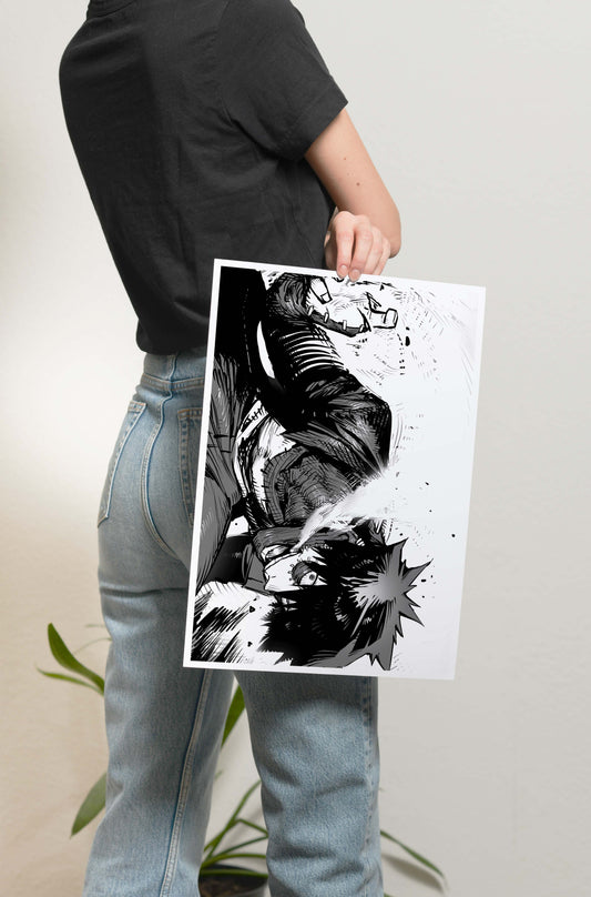 MHA - Dabi Black & White Poster