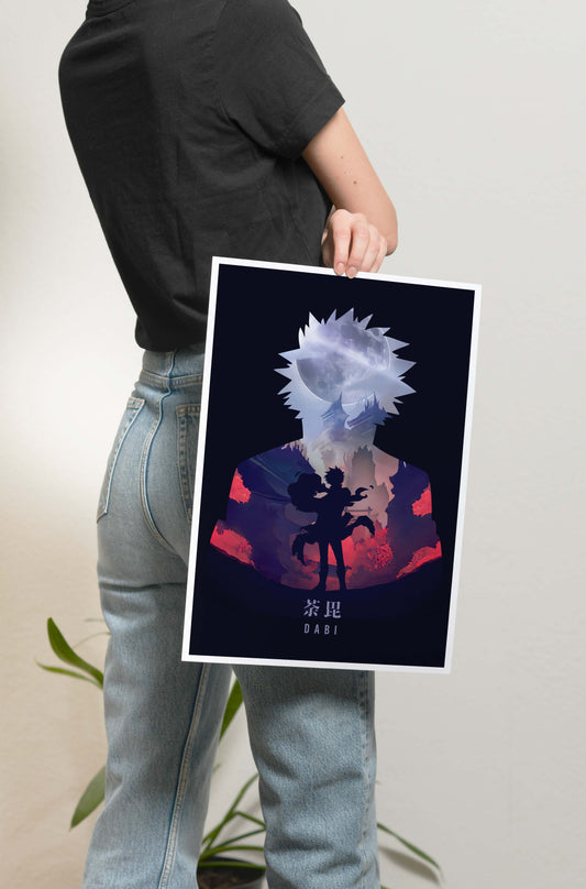 MHA - Dabi Silhouette Poster