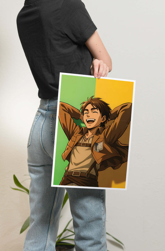 AOT - Eren Happy Poster