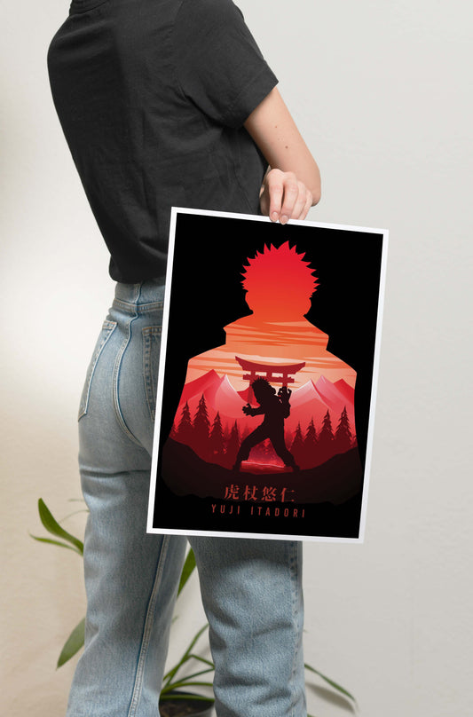 JJK - Itadori Yuji Silhouette Art Poster