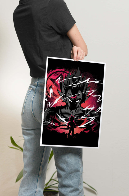 DBZ - Majin Vegeta Silhouette Poster