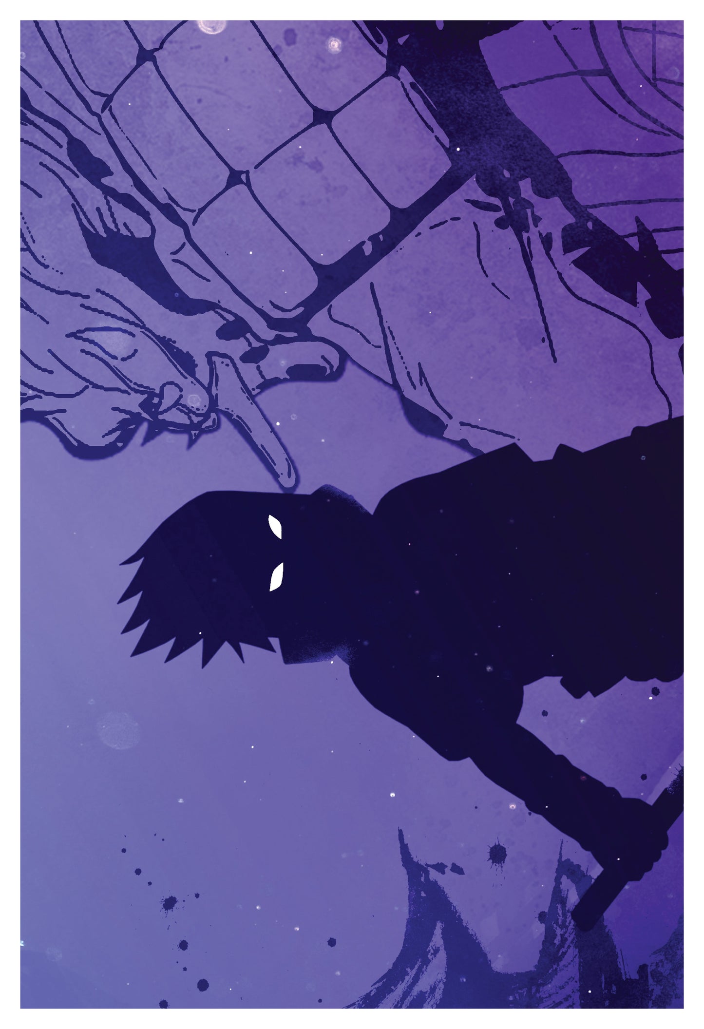 Naruto- Sasuke silhouette Poster