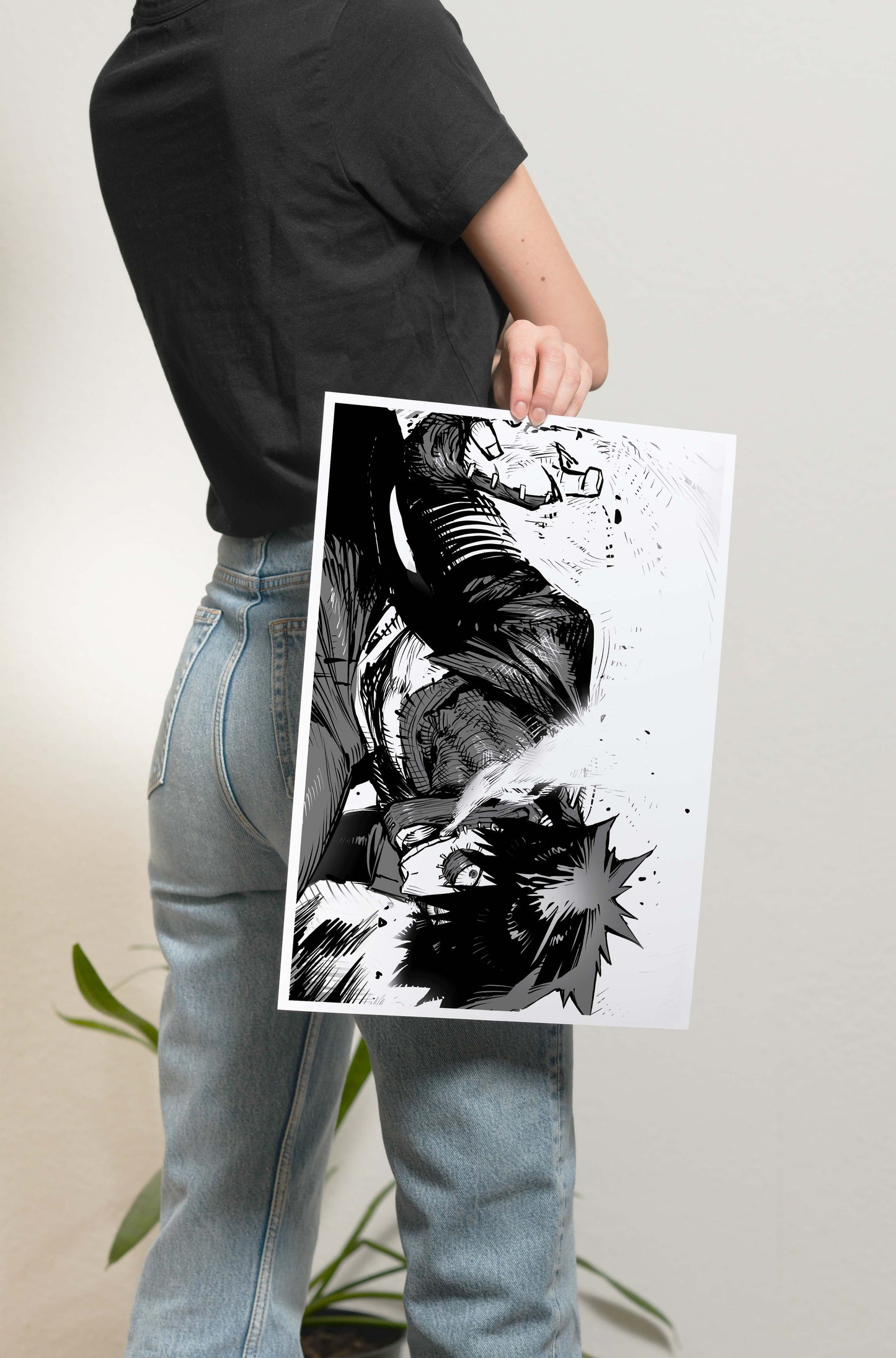 MHA - Dabi Black & White Poster