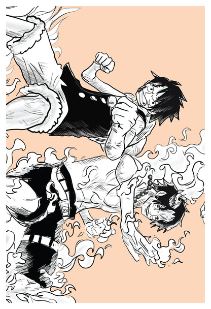 One Piece - Luffy Ace  Poster