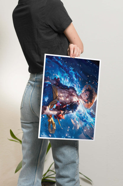 One Piece - Luffy Art  Poster