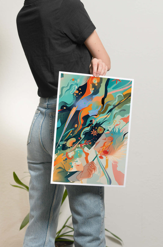 JJK - Gojo Colorful Art Poster