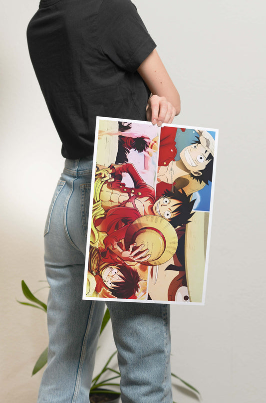 One Piece - Luffy Collage Poster