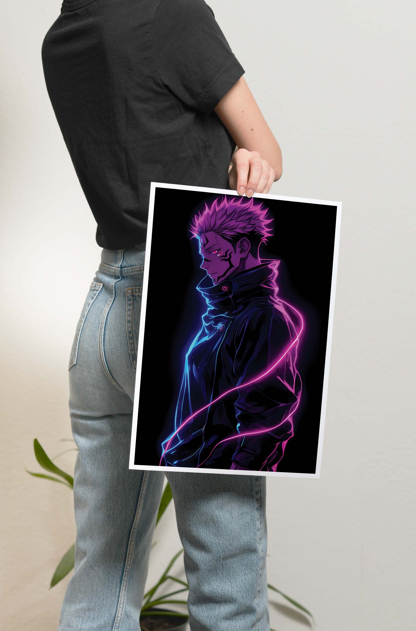 JJK - Sukuna Neon Poster