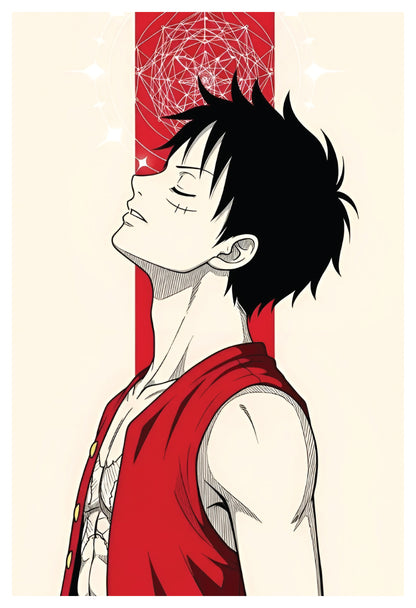 One Piece - Luffy Red Poster