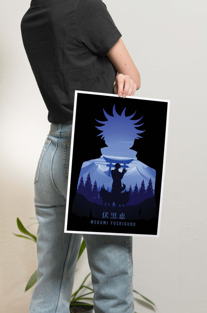 JJK - Megumi Silhouette Art Poster