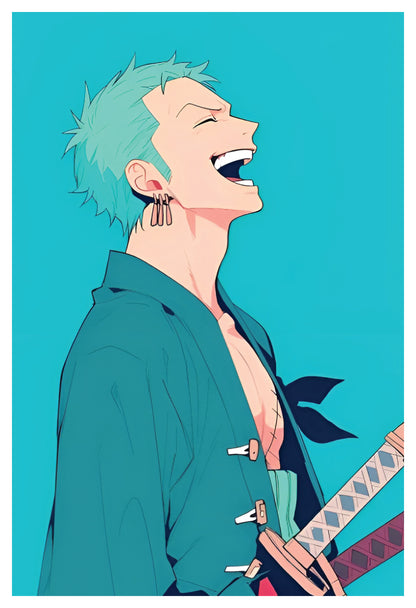 One Piece - Zoro Laugh Poster