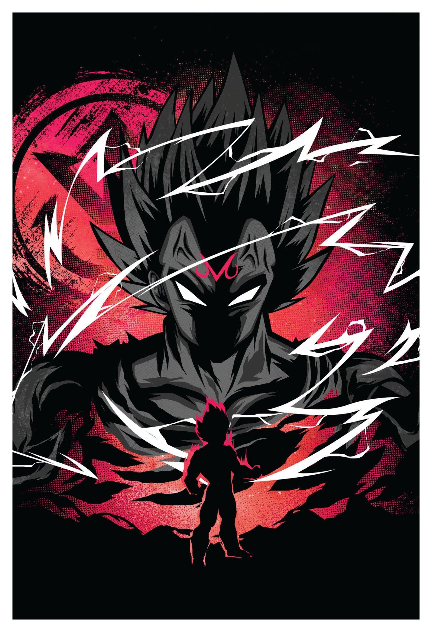 DBZ - Majin Vegeta Silhouette Poster