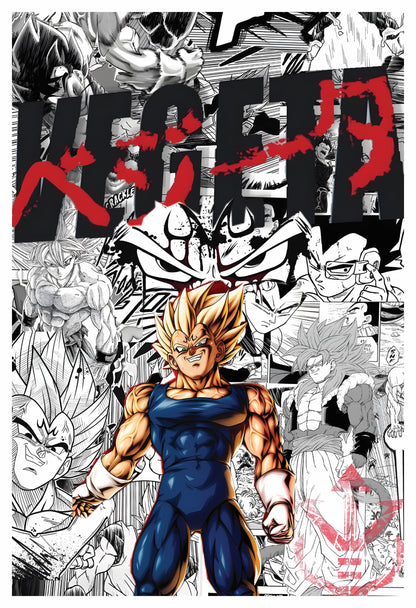 DBZ - Vegeta Manga Panel Poster