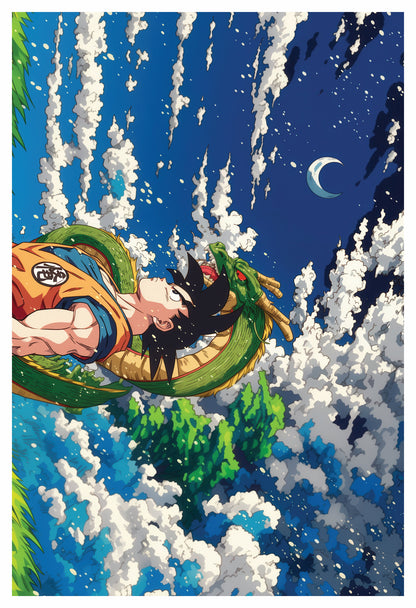 DBZ - Goku Shenron Scenery Poster