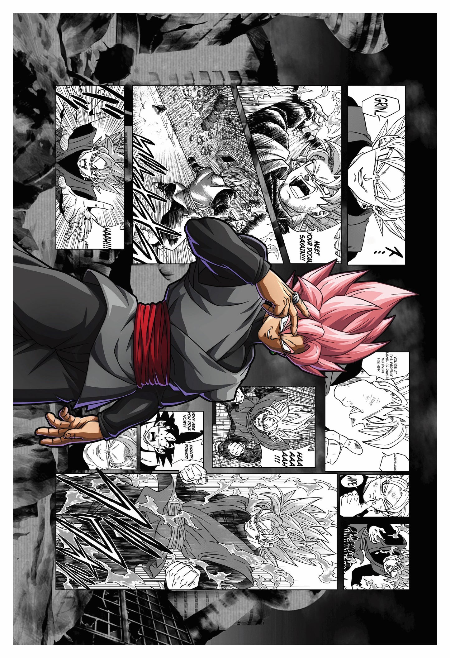 DBZ - Black Goku Rose Poster