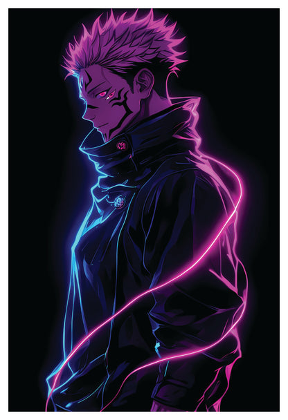 JJK - Sukuna Neon Poster