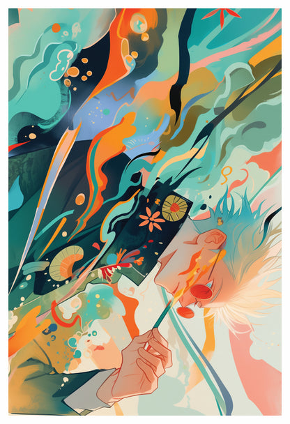 JJK - Gojo Colorful Art Poster