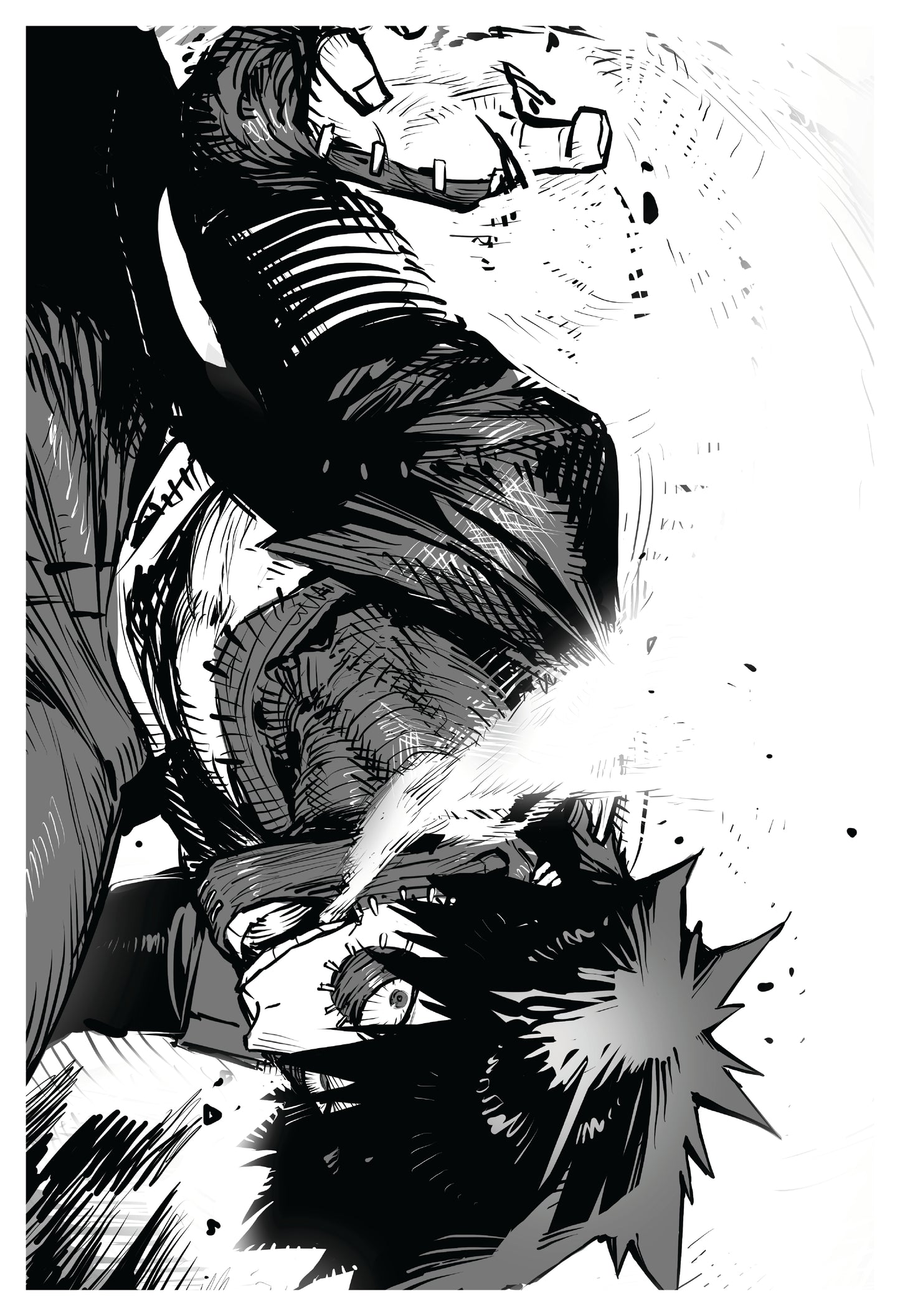 MHA - Dabi Black & White Poster