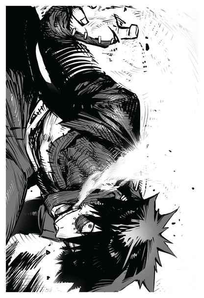 MHA - Dabi Black & White Poster