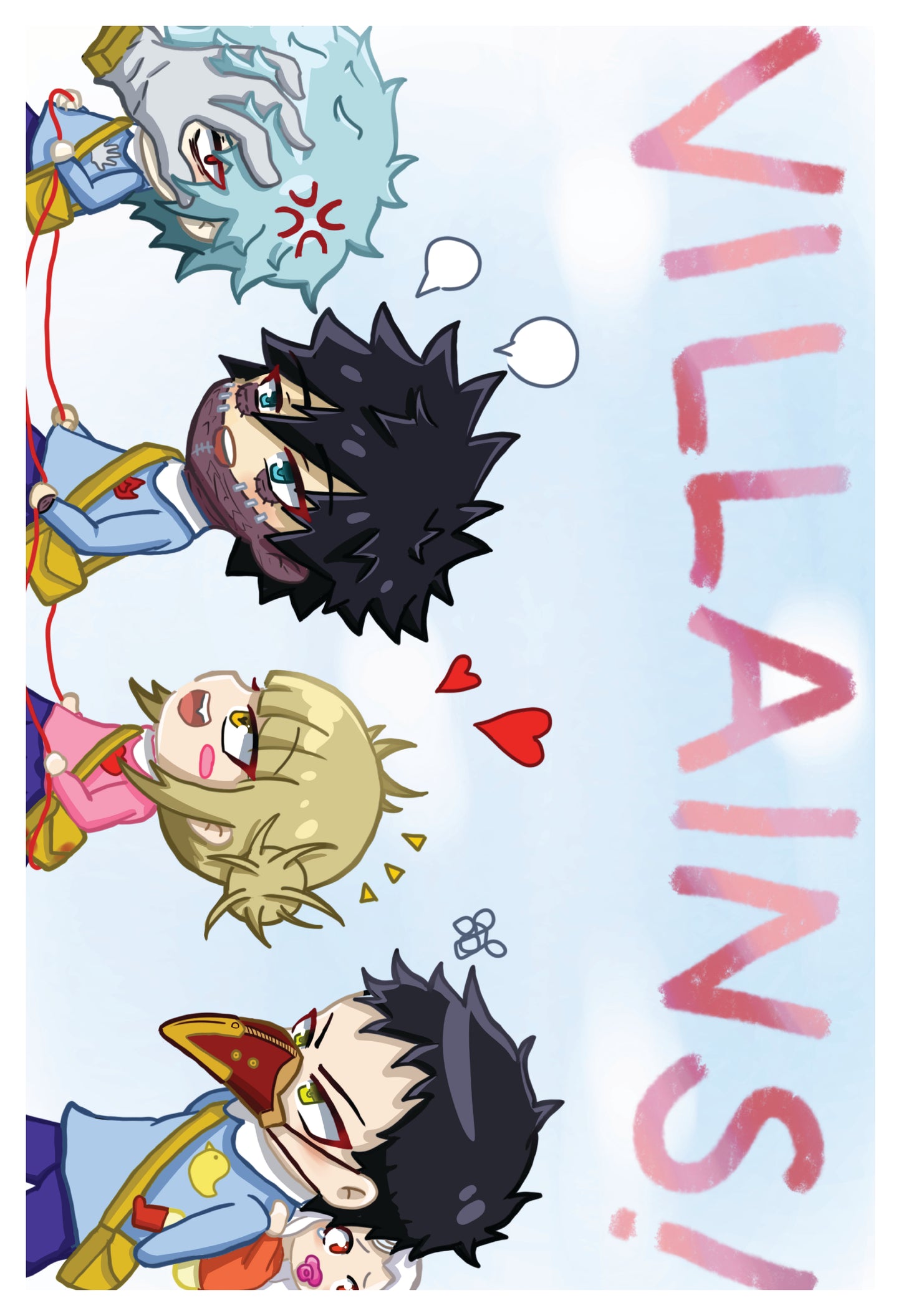 MHA - Chibi Villians Poster