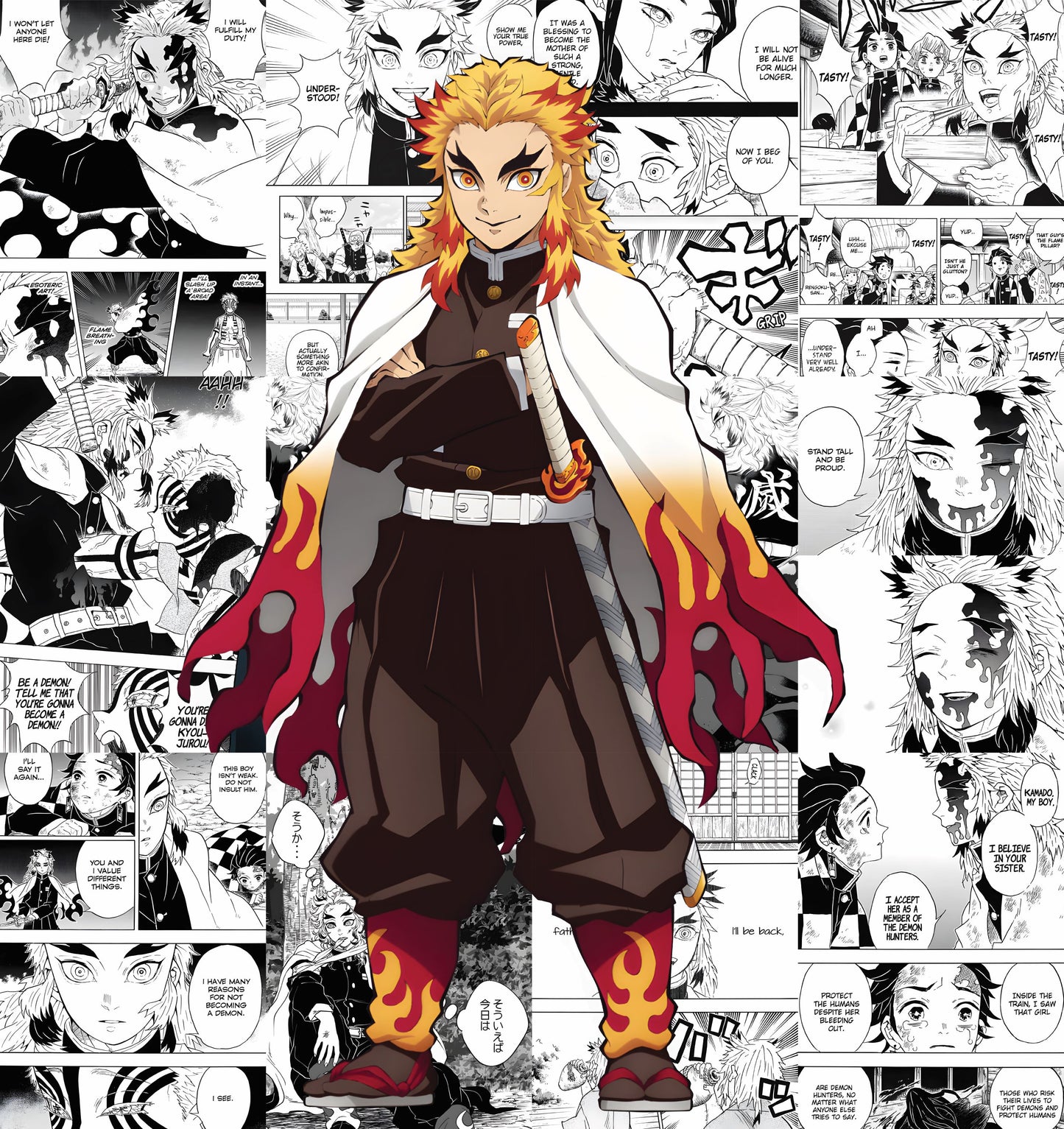 Rengoku Manga Collage Kit